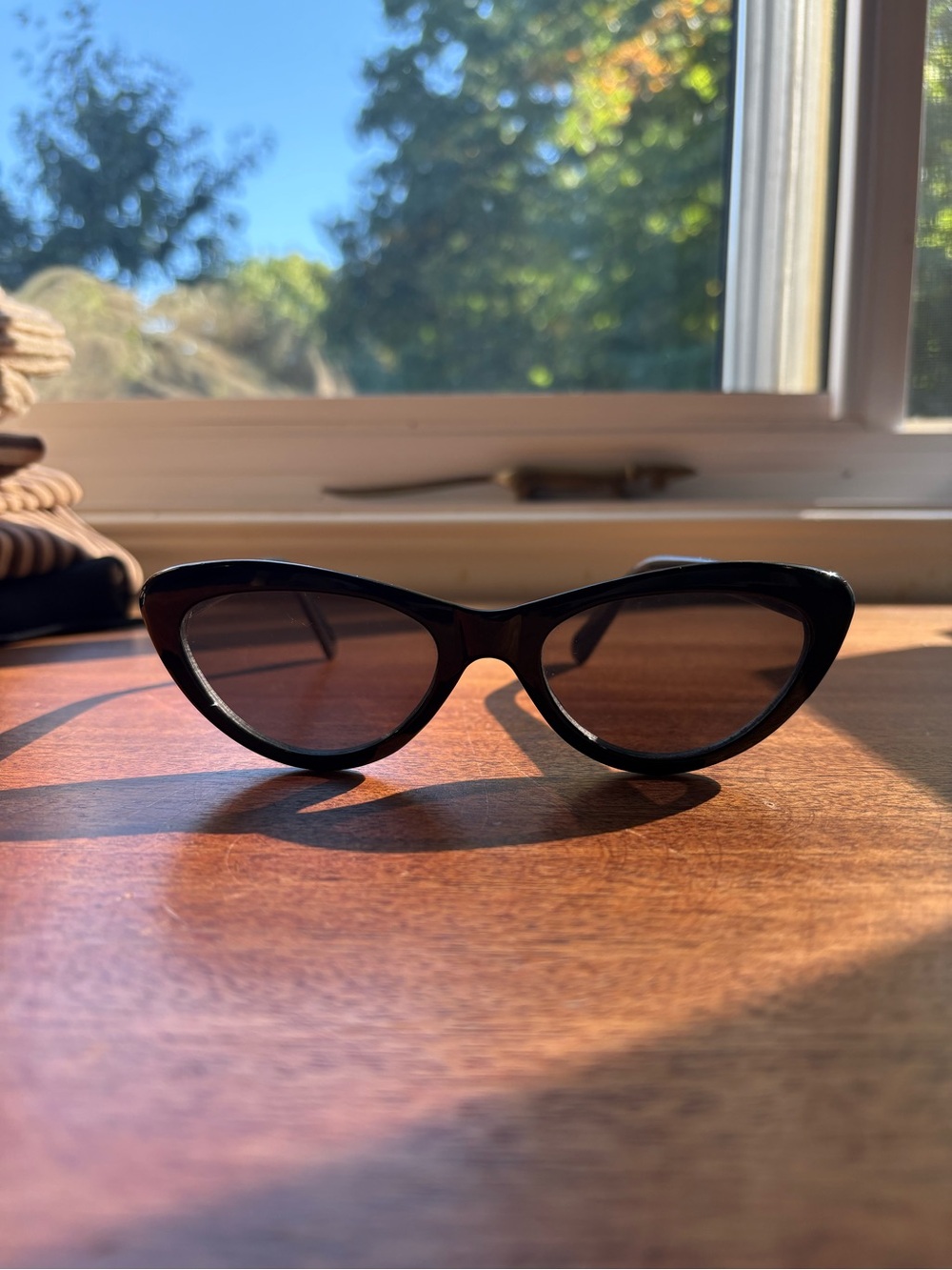 BCBGeneration Black Cat-Eye Sunglasses